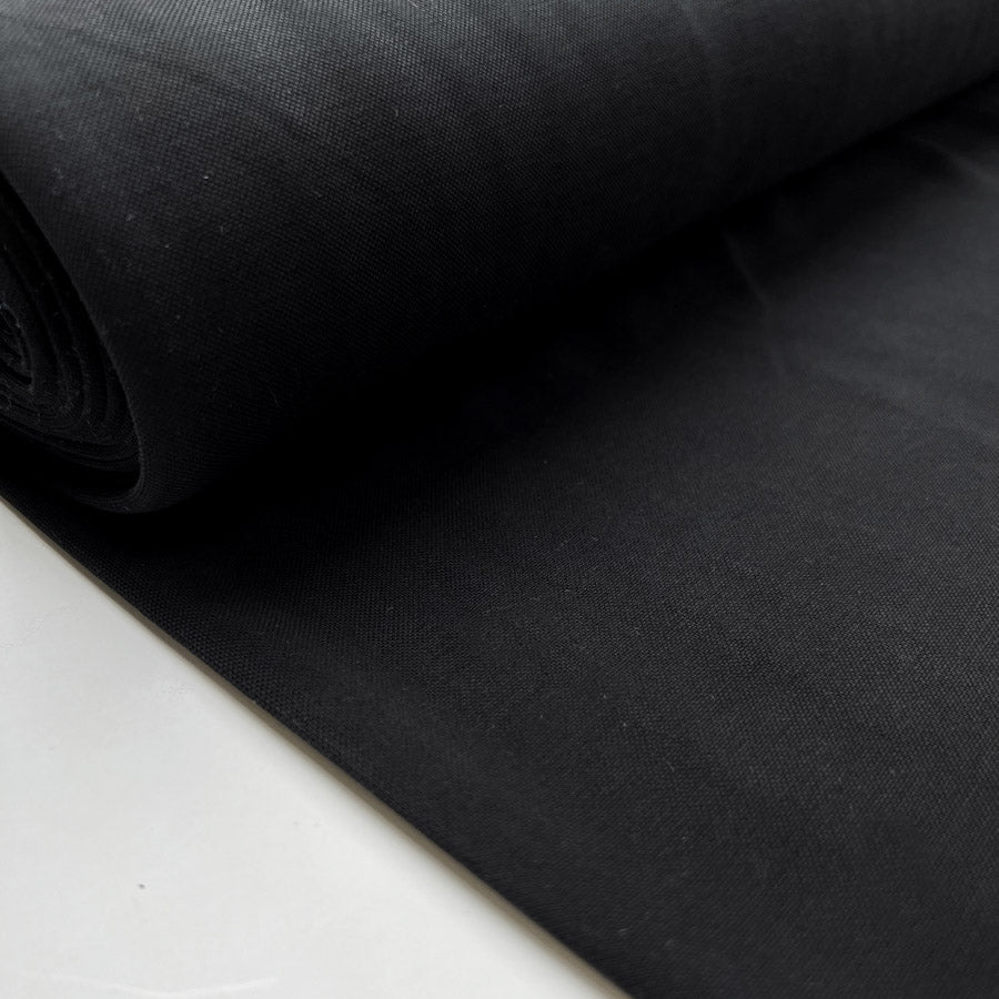 Viscose Tencel Finish Black Polyester Plain Soft Pique Knit Leisure Wear Fabric Bolt