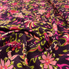 Brushed Viscose Twill - Flower Jewel
