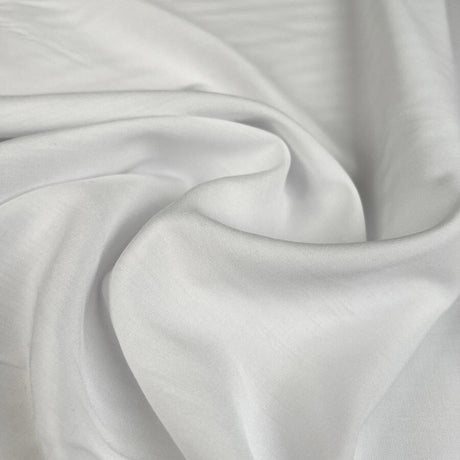 Viscose Voile White Plain Woven Fine Shirting Fabric