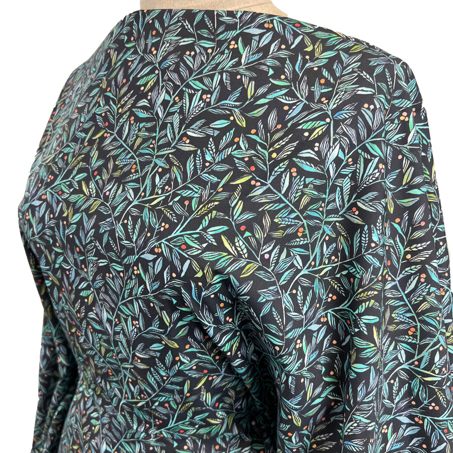 Voyage - Torquay Pomegranate Navy Ness Poplin Cotton