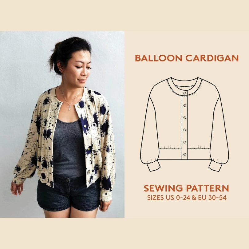 Wardrobe By Me - Balloon Cardigan Sewing Pattern