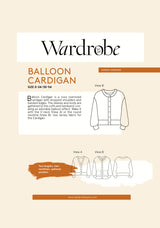 Wardrobe By Me - Balloon Cardigan Sewing Pattern