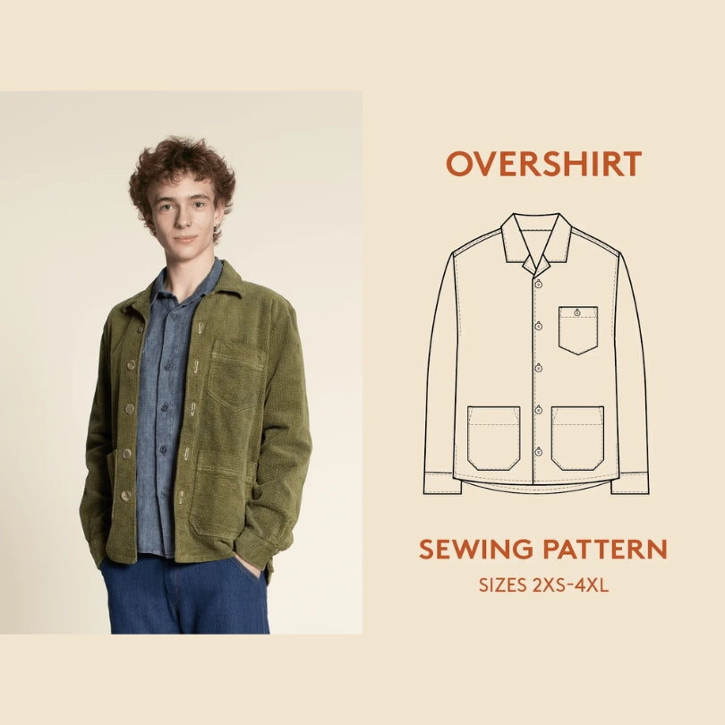 Wardrobe By Me - Men's Overshirt Jacket Pattern