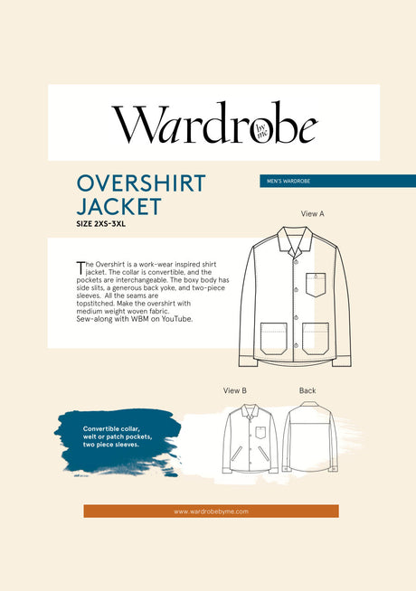 Wardrobe By Me Mens Overshirt Sewing Pattern Cover 2