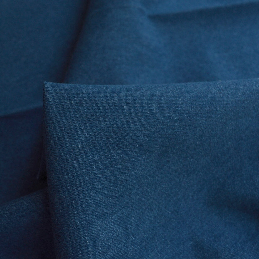 8oz Washed Denim - Mid Blue