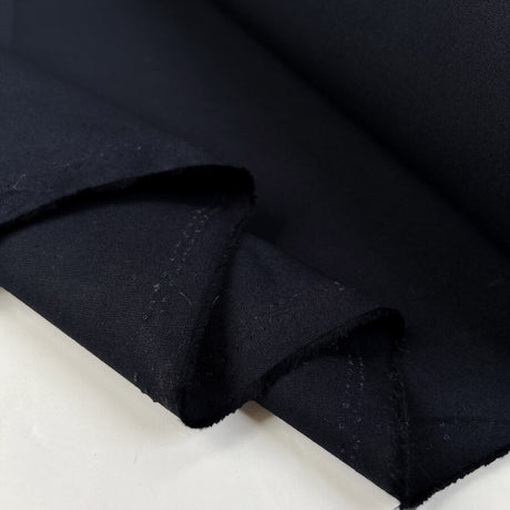Water Resistant Cotton Cambric 6oz Midnight Navy British Coating Fabric Fold