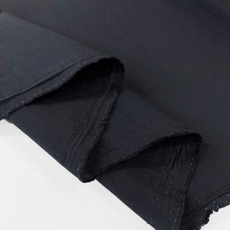 Water Resistant Navy Cotton Shirting Fabric Whodathowt Fold