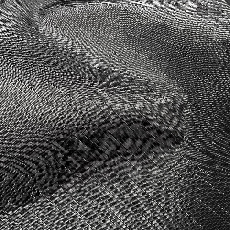 Water Resistant Linen Slub - Black