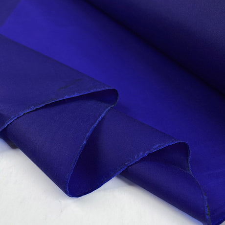 Waxed Cotton Chera 6oz Blue British Water Resistant Coating Fabric Fold