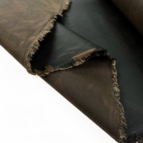 Waxed Cotton Chera 8oz Camo British Water Resistant Coating Fabric Fold