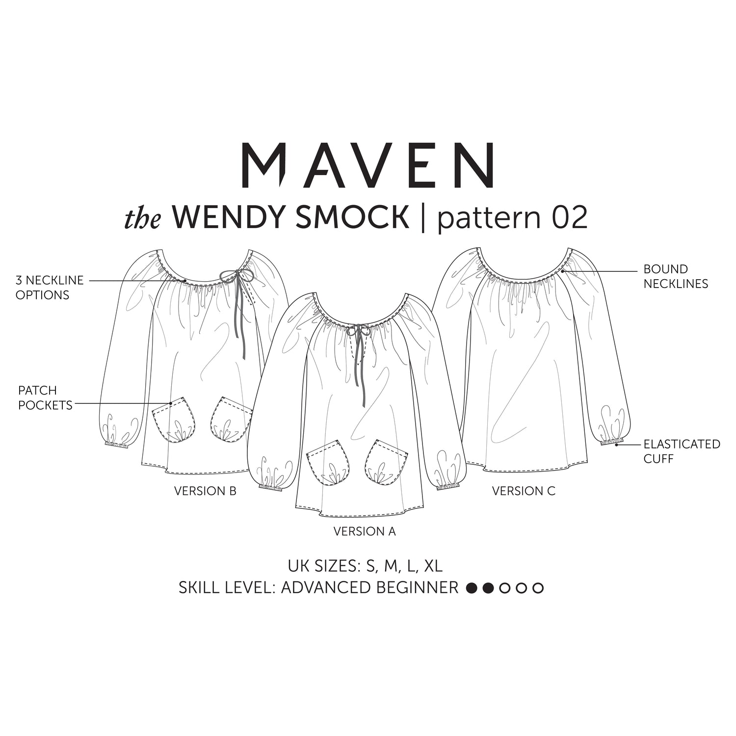 Maven - Wendy Smock Top Pattern