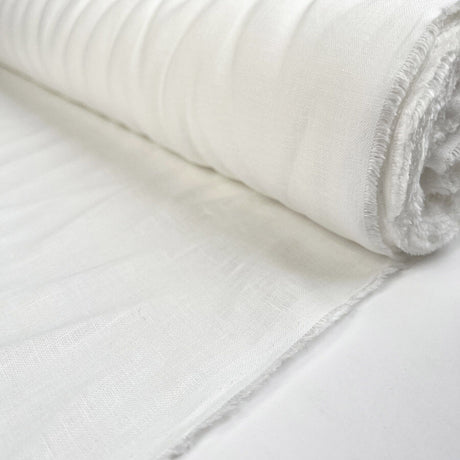 White Mischief Linen Italian Woven Dress Fabric Roll