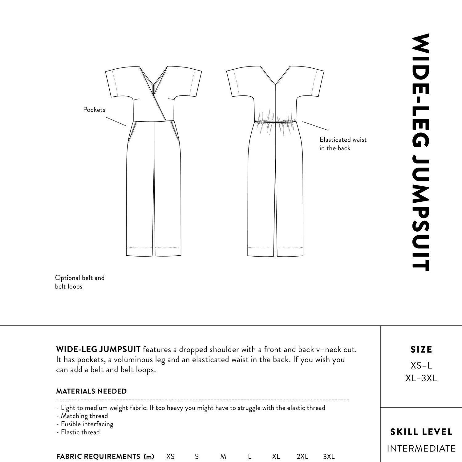 Wide Leg Jumpsuit Pattern The Assembly Line Back