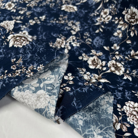 Wide Width Cotton Poplin Fina Oeko Tex Floral Print Navy Craft Fabric Fold C5F4Cdec 4F17 4E66 8Dc5 70A28D22A72A