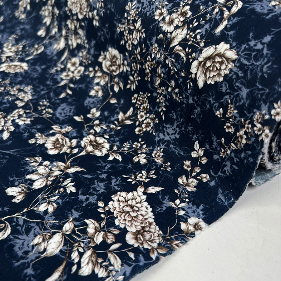 Wide Width Cotton Poplin Fina Oeko Tex Floral Print Navy Craft Fabric Roll Ebf94688 3B17 49Fe 8642 18Ef514A3141