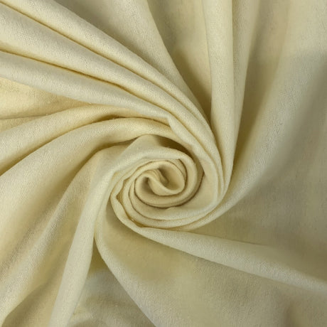Winceyette Plain Lemon Cotton Flannel Fabric Swirl