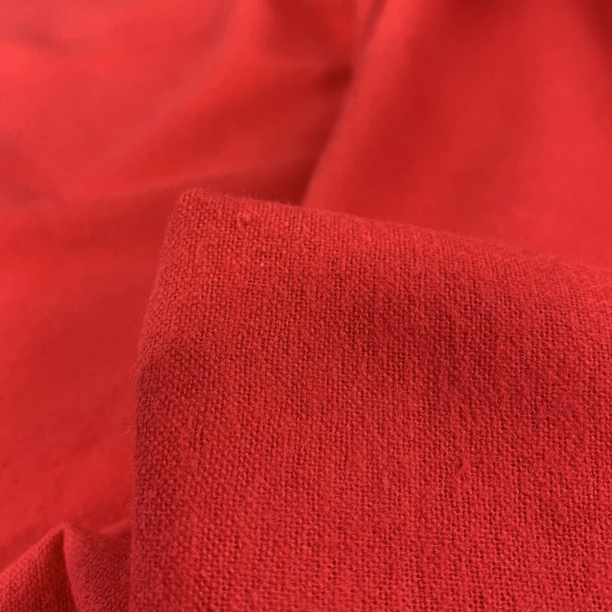 Winceyette Plain - Red