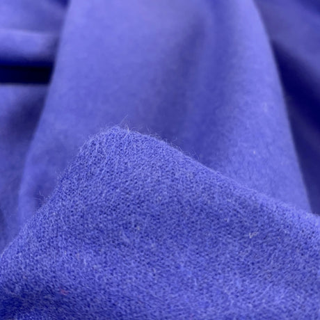 Winceyette Plain Royal Cotton Flannel Fabric Close Up