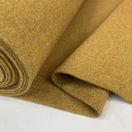 Yaarkshire Ochre British Wool Tweed Fabric Mustard Roll