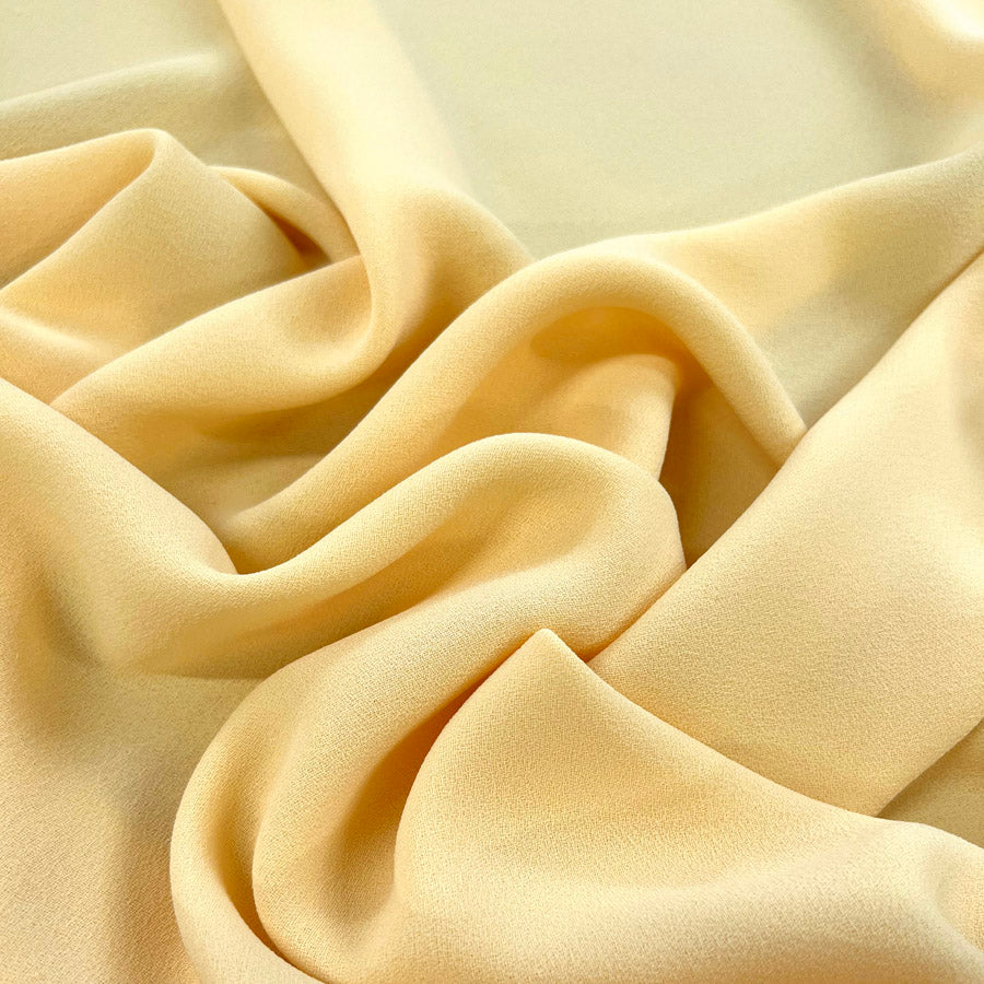 Yellow Triple Crepe Polyester Dress Fabric Sunshine