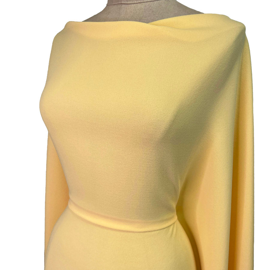 Yellow Triple Crepe Polyester Dress Fabric Sunshine Side