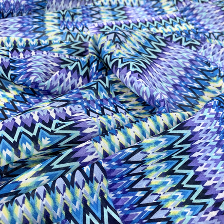 Zig Zag Boom Blue Purple Chiffon Abstract Polyester Dress Fabric Fold 22Ca9Abe 164F 417B B610 F3B57378Ba4E
