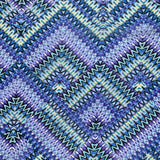 Remnant - Abstract Zig Zag - Blue & Purple Chiffon (2m)