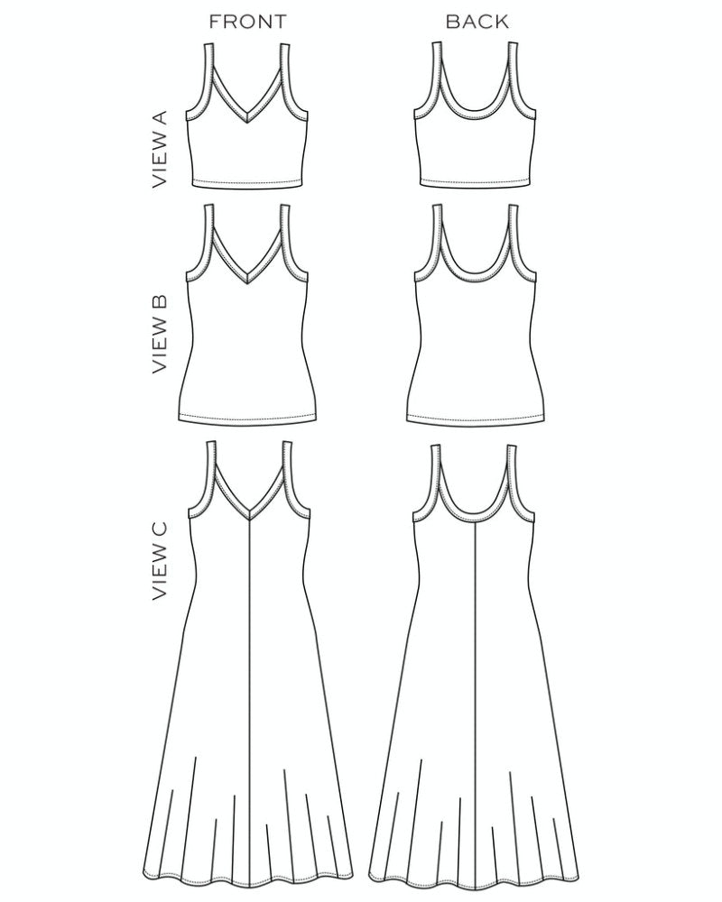 True Bias - Zoey Tank & Dress Pattern (Sizes 0-18)