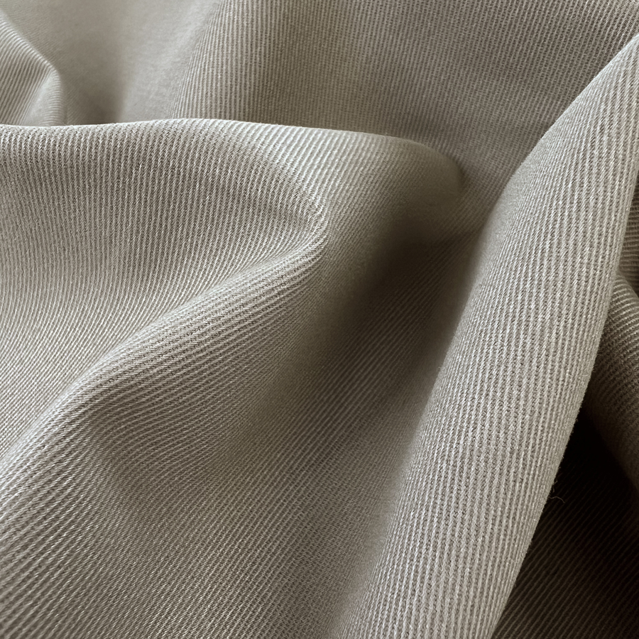 Beige Cotton Gabardine Woven Trousering Fabric - It Ain't Arf Ott