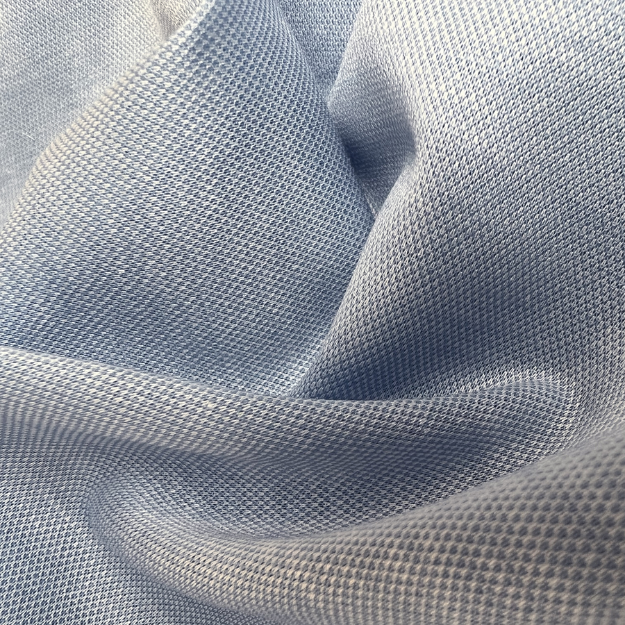Fine Cotton Lightweight Dress Fabric - Mercerised Jersey Blue