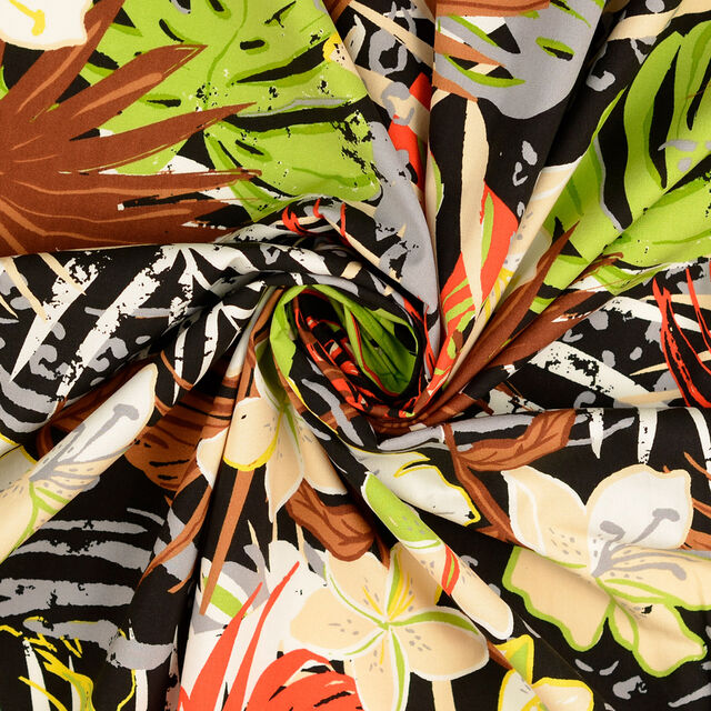 Draping Stretch Viscose Challis - Thicket