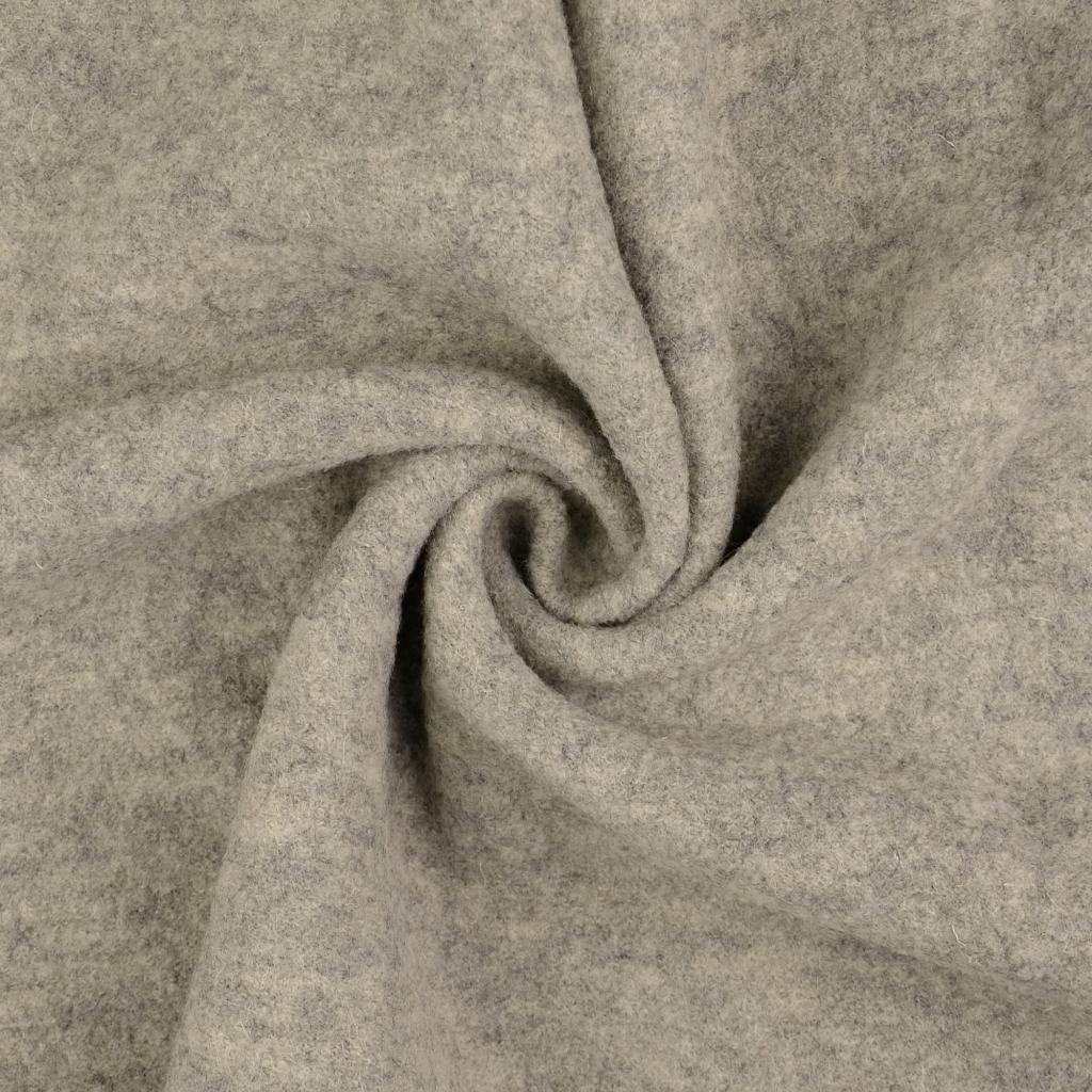 Pure Luxury 100% Boiled Wool Jacket Fabric - Grey