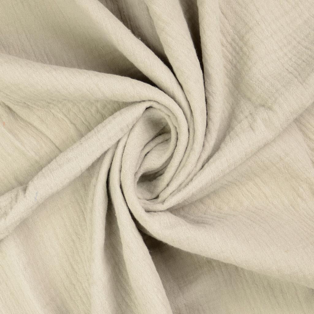 Lightweight Cotton Dress Craft Fabric - Double Gauze - Beige