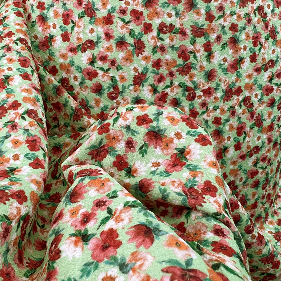 Peach Floral Printed Organza Silk Dress Material – Chinaya Banaras