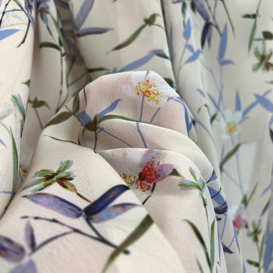 Khadi silk Madhubani print dress material | Reeling Threads