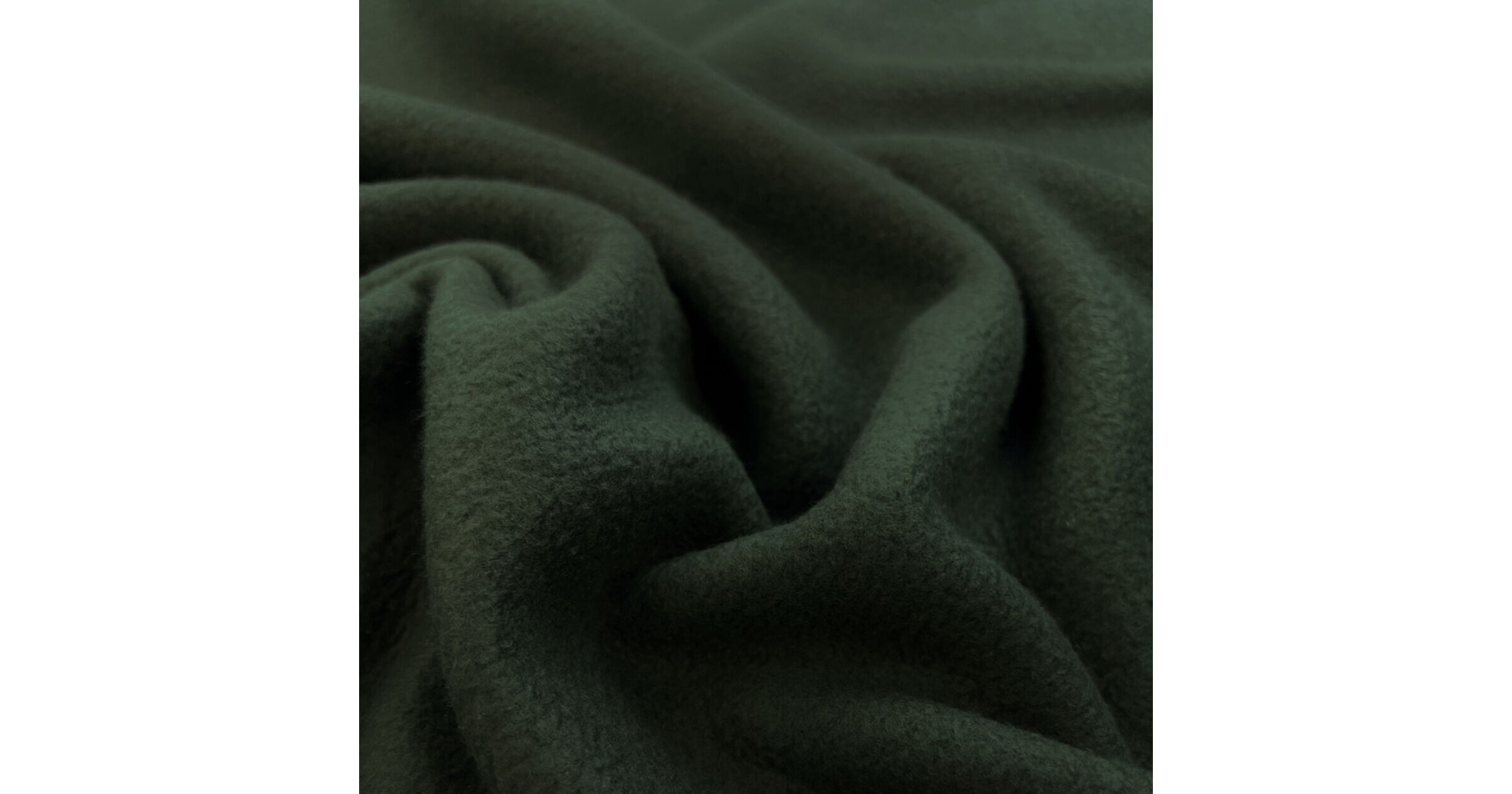 Dark Green Polyester Soft Plain Fleece Fabric Forest Fuzz