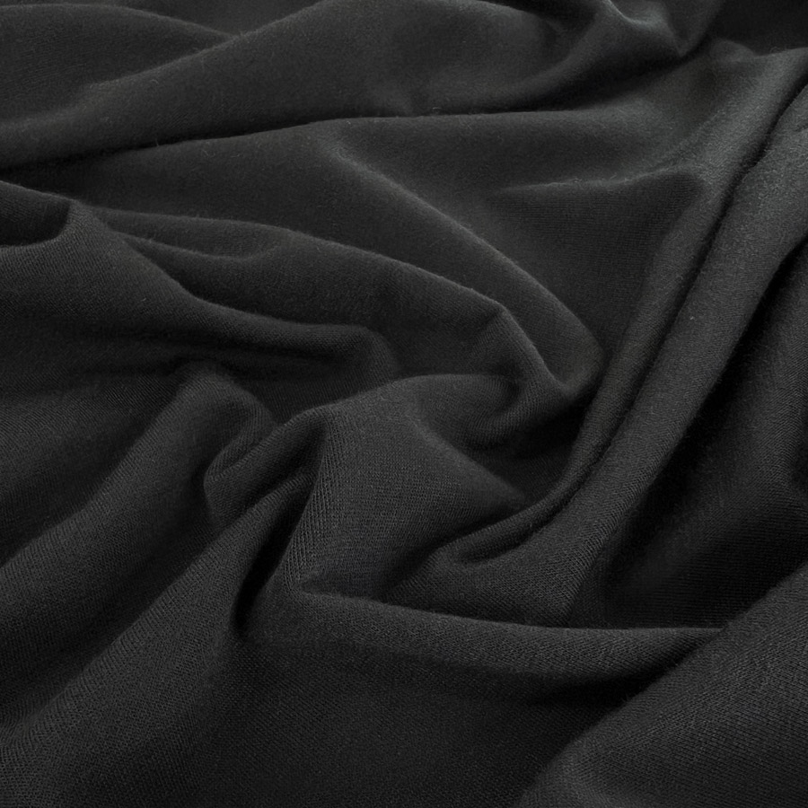 Black cotton knit shop fabric