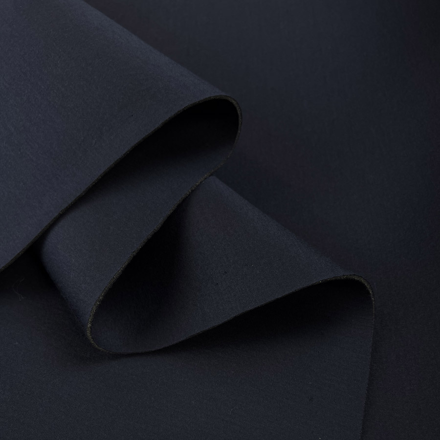 Plain Polyester Knitted Jersey Fabric - Luxury Modal Scuba - Navy