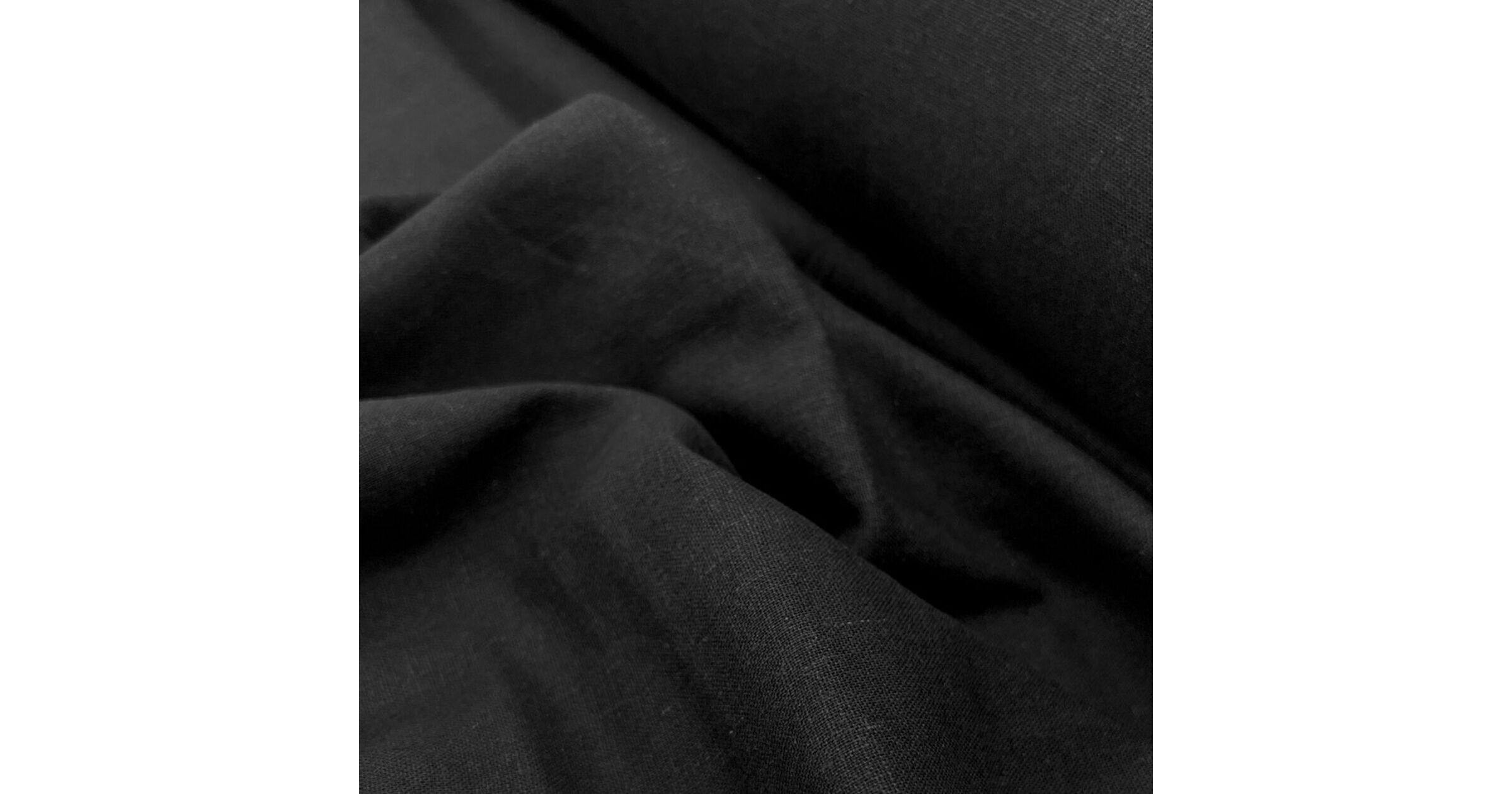 Linen Cotton Blend Dressmaking Fabric Love Linen Black
