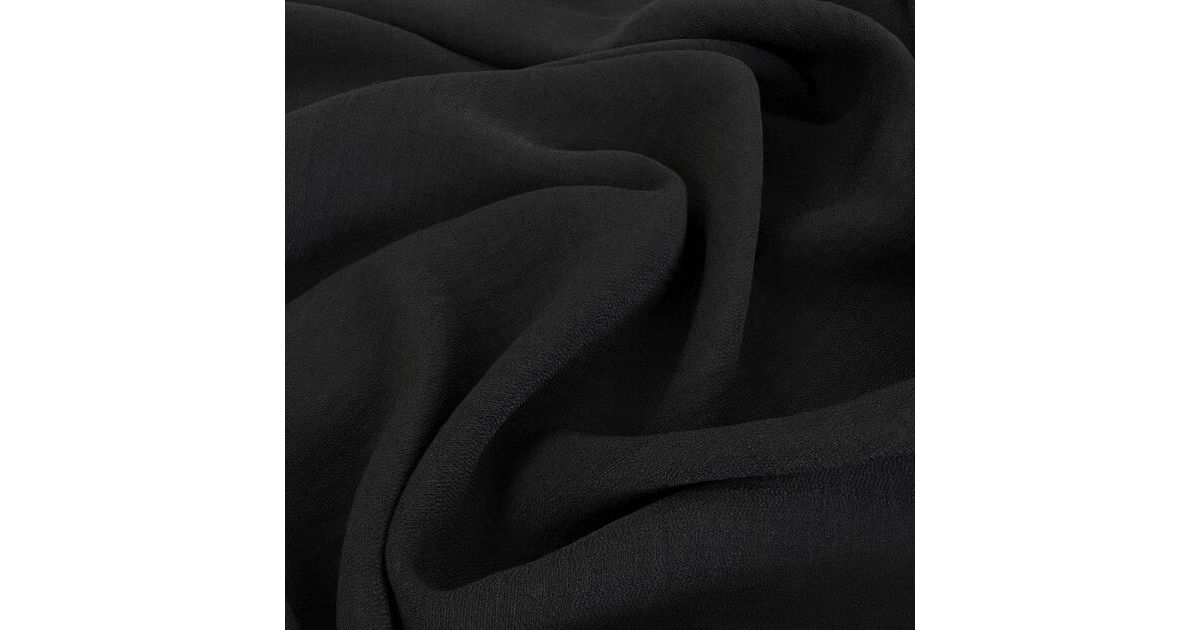 Polyester Plain Woven Dressmaking Fabric │ Linen Look - Black