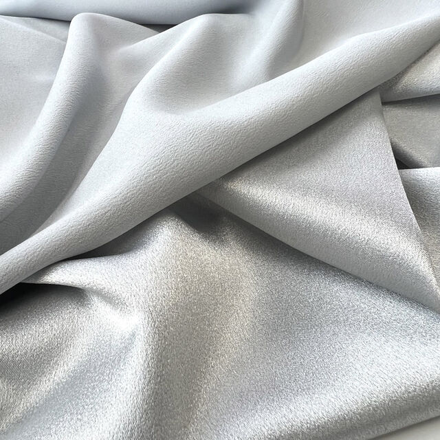 Luxury Satin Backed Crepe - Silver