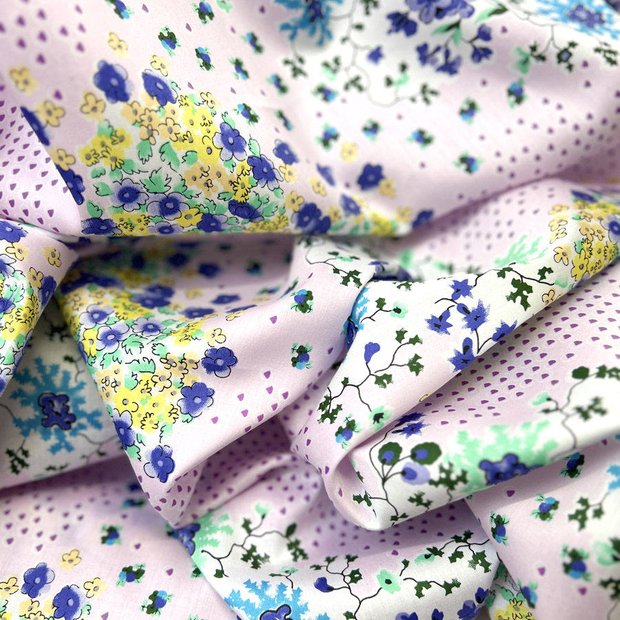 Grey Casual Wear Floral Printed Cotton Dress Material