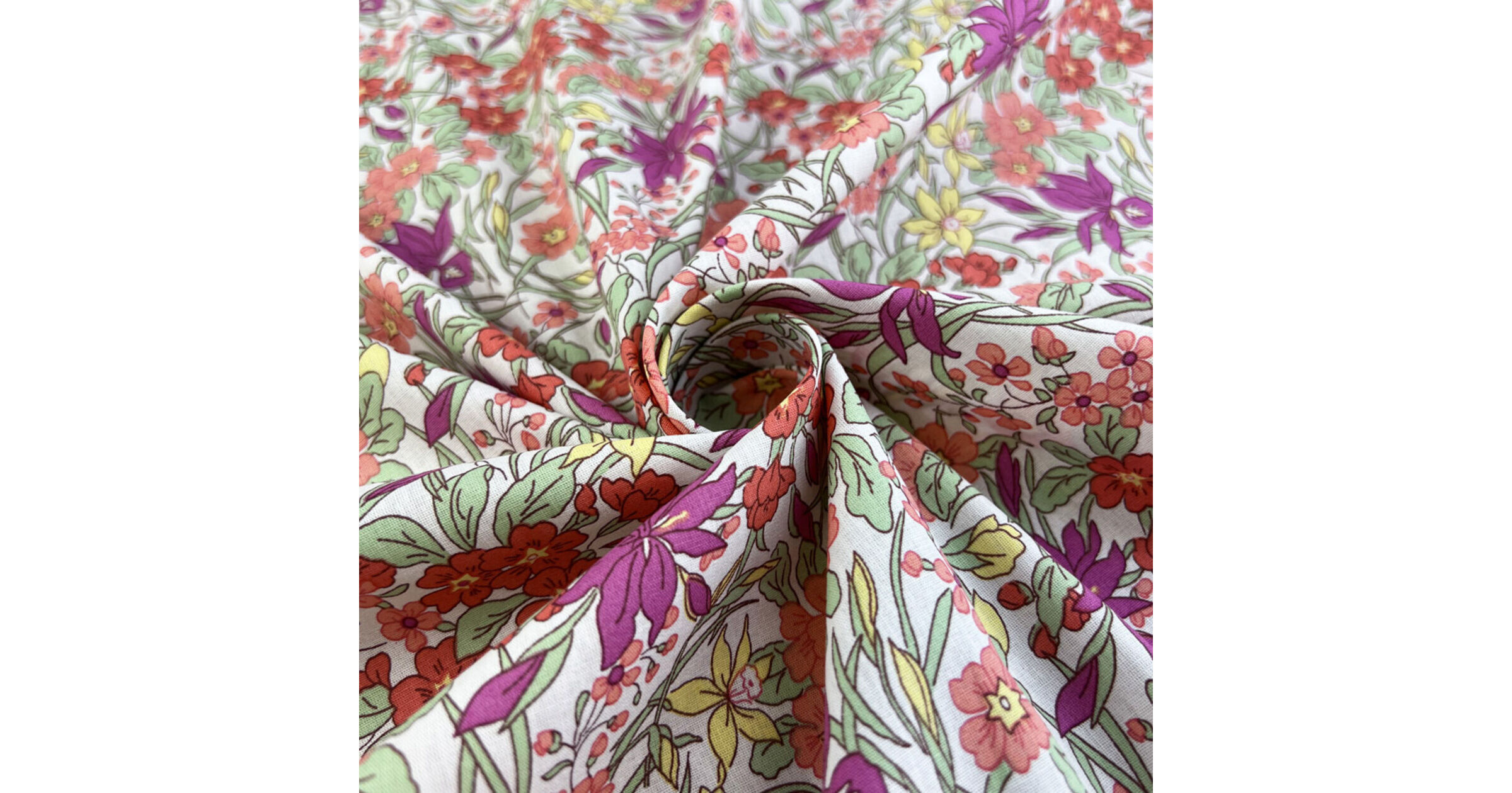 Cotton Poplin Floral Red Dress Fabric | Poplin Styles Wild Petals