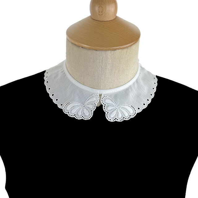 Embroidered Collar - Ashleigh - White