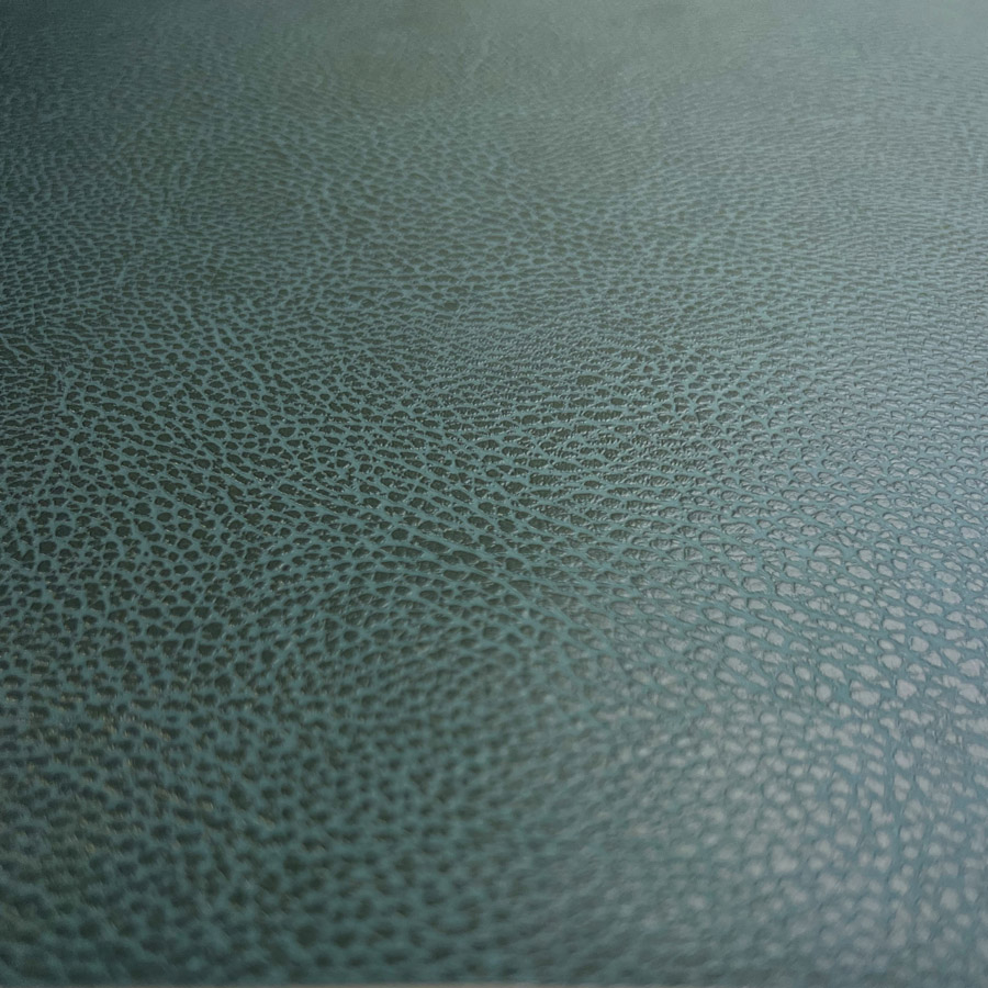 Teal faux leather shop fabric