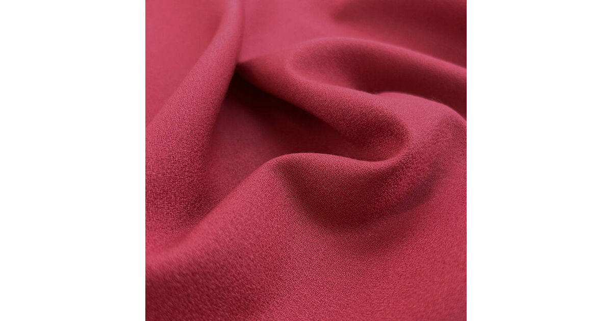 Remnant (1.5m) Made in Lancashire Dress Fabric | Pure Wool Crepe - Red