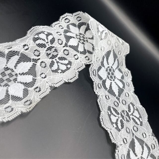 Polyester Flat Lace Trim - Summer - White