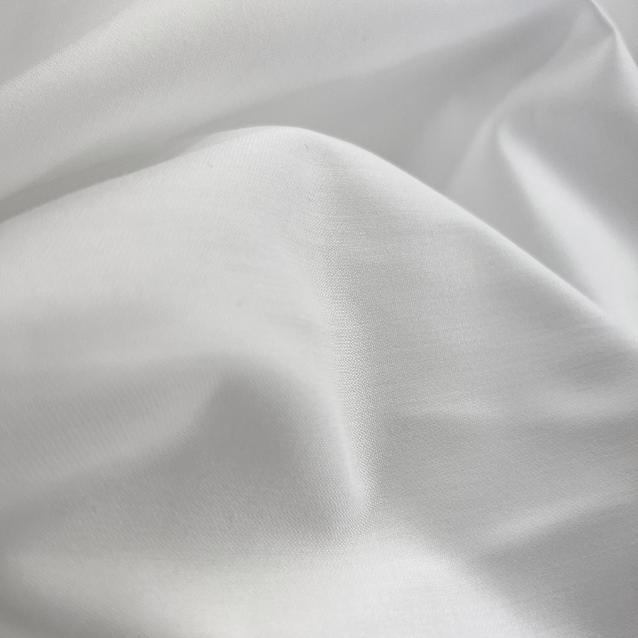 White 3m Wide Fabric  Egyptian Cotton - Luxury Satin Sheeting