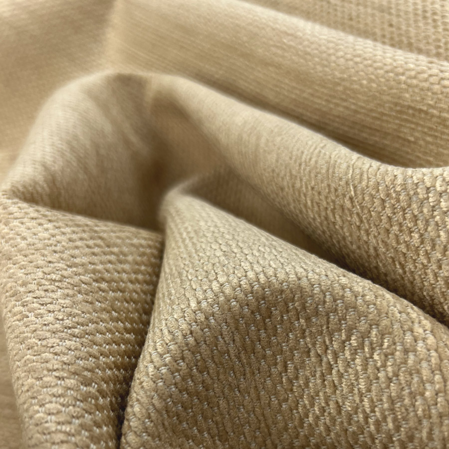 Light Gold Poly Cotton Chenille Fabric
