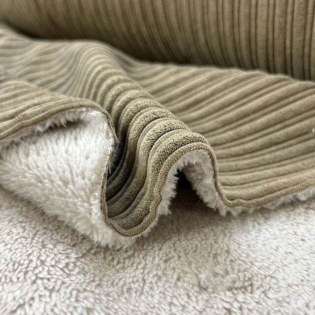 Fur Lined Cord - Beige